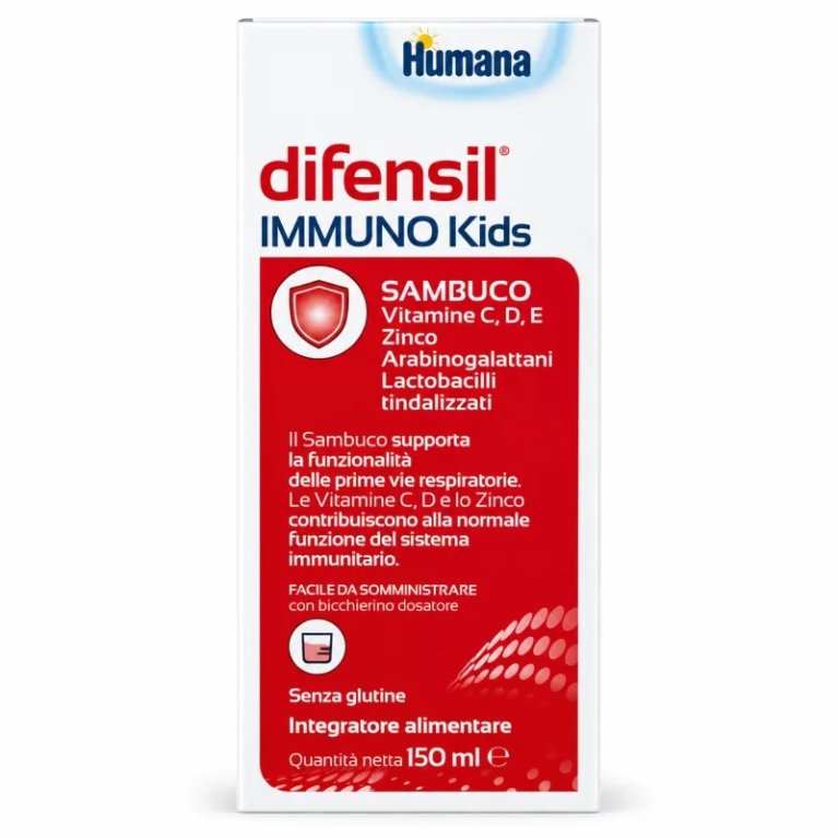 Difensil Immuno Kids Sciroppo 150ml | Immunità e Vie Respiratorie
