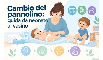 Cambio del pannolino: guida da neonato al vasino