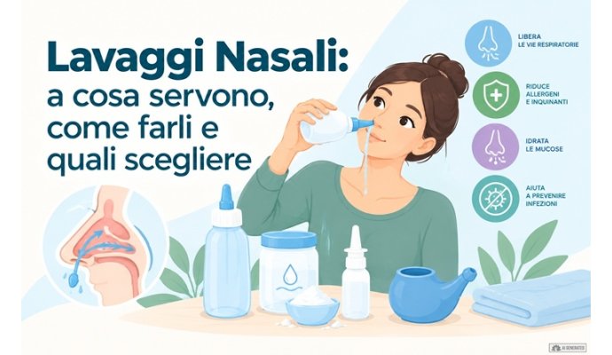 Lavaggi nasali: a cosa servono, come farli e quali scegliere Lavaggi nasali: a cosa servono, come farli e quali scegliere