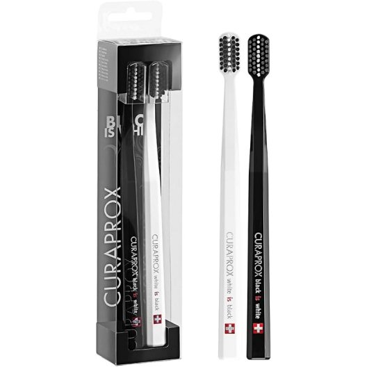 Spazzolini Curaprox Black is White Duo - 2 Spazzolini Super Soft Nero & Bianco