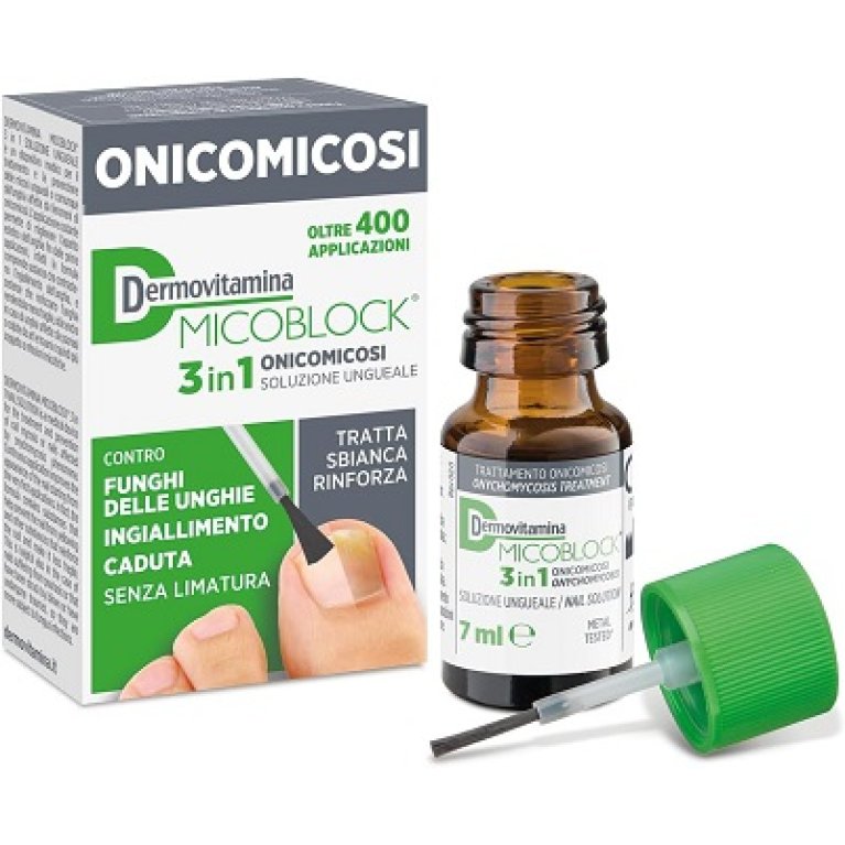 Dermovitamina Micoblock 3 in 1 Onicomicosi - Smalto contro i funghi delle unghie - 7 ml