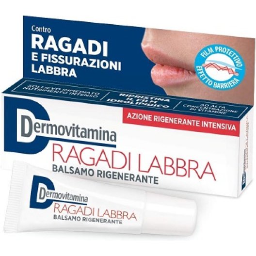 Dermovitamina Ragadi Labbra - balsamo rigenerante stick per labbra con tagli - 8 ml