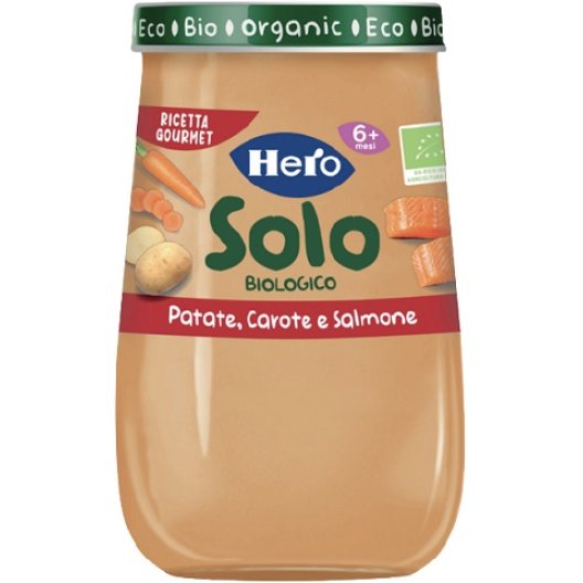 Hero Solo Omogeneizzato Biologico Patate, Carote e Salmone - 190 grammi