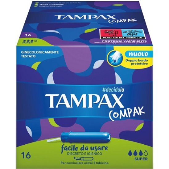 Tampax Compak Super - assorbente interno per il flusso abbondante - 16 assorbenti