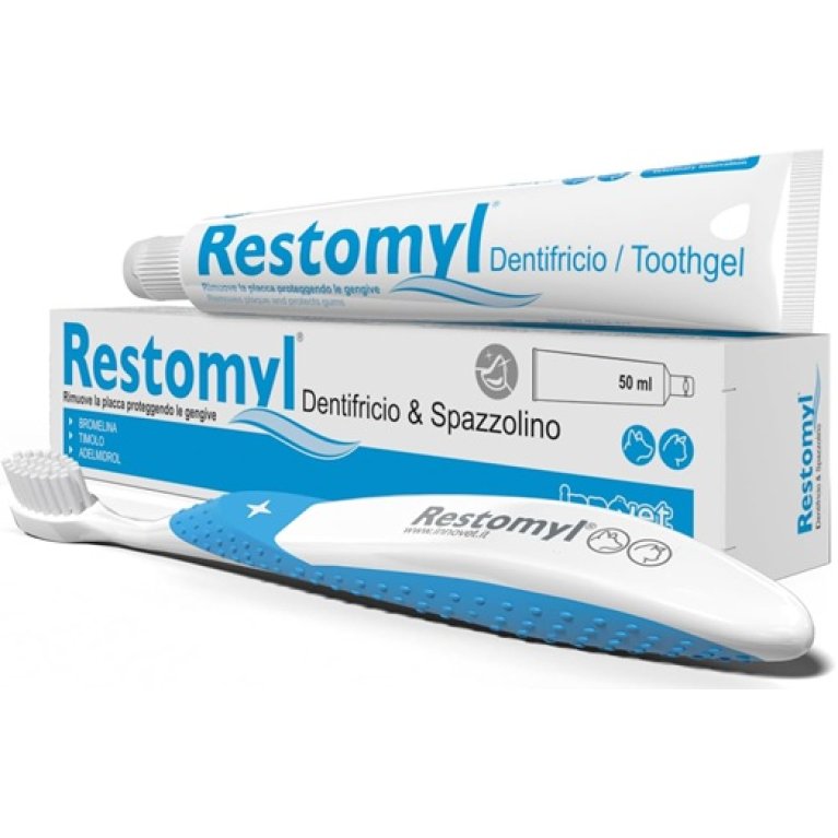 Restomyl Dentifricio e Spazzolino per cani e gatti
