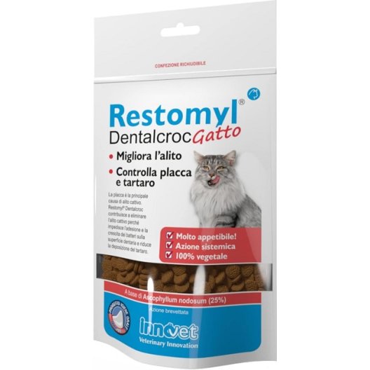 Restomyl Dentalcroc Gatto - per migliorare l'alito - 60 grammi