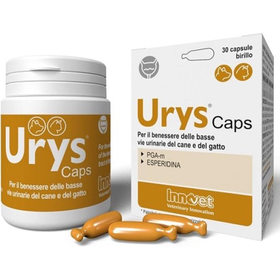 Urys Caps per il benessere delle vie urinarie di cani e gatti 30 capsule spremibili