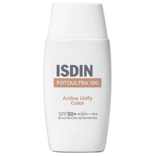 Isdin Fotoultra 100 Active Unify Color SPF 50+ - Solare viso anti-macchie colorato - 50 ml
