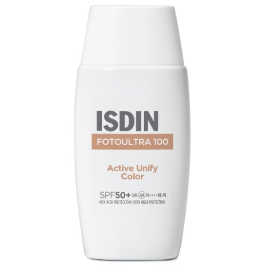 Isdin Fotoultra 100 Active Unify Color SPF 50+ - Solare viso anti-macchie colorato - 50 ml