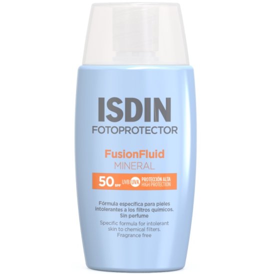 Isdin Fotoprotector Fusion Fluid Mineral SPF50+ - protezione viso filtro minerale - 50 ml