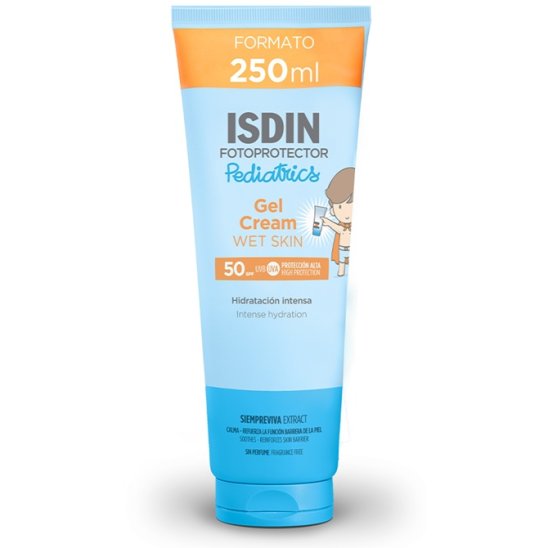 Isdin Fotoprotector Gel Cream Pediatrics SPF 50+ - 250ml - Wet Skin Bambini Isdin Fotoprotector Gel Cream Pediatrics SPF 50+ - 250ml - Wet Skin Bambini