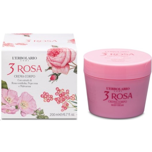 3 Rosa Crema corpo L'Erbolario - 200 ml