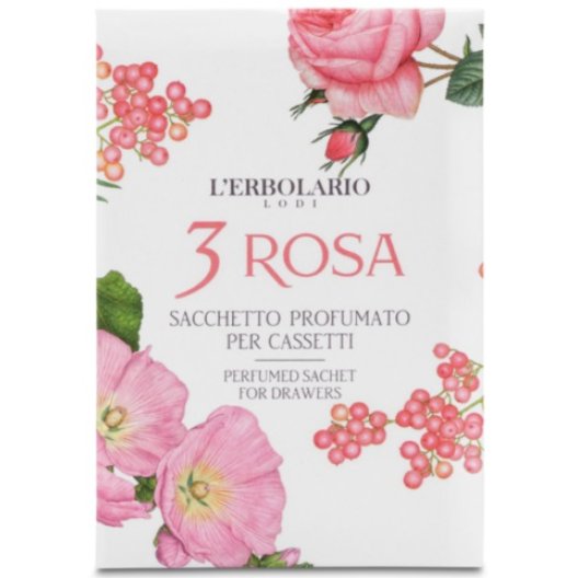 3 Rosa Sacchetto profumato per cassetti L'Erbolario 