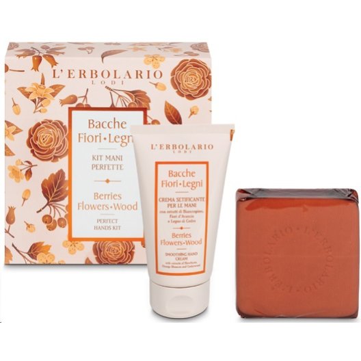 Bacche Fiori Legni Kit mani perfette L'Erbolario - sapone profumato + crema mani 