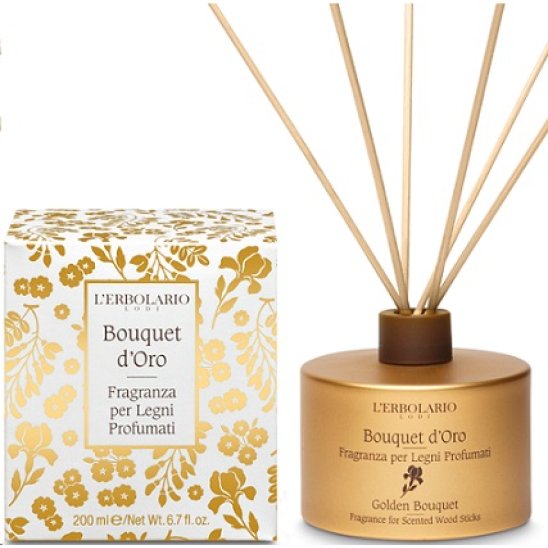Bouquet d'Oro fragranza per legni profumati L'Erbolario - 200 ml