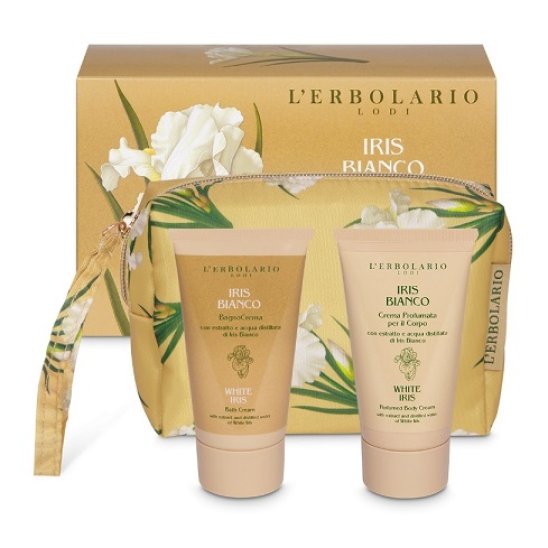 Iris Bianco Beauty Pochette Bocciolo L'Erbolario - bagnocrema 75 ml + crema corpo 75 ml