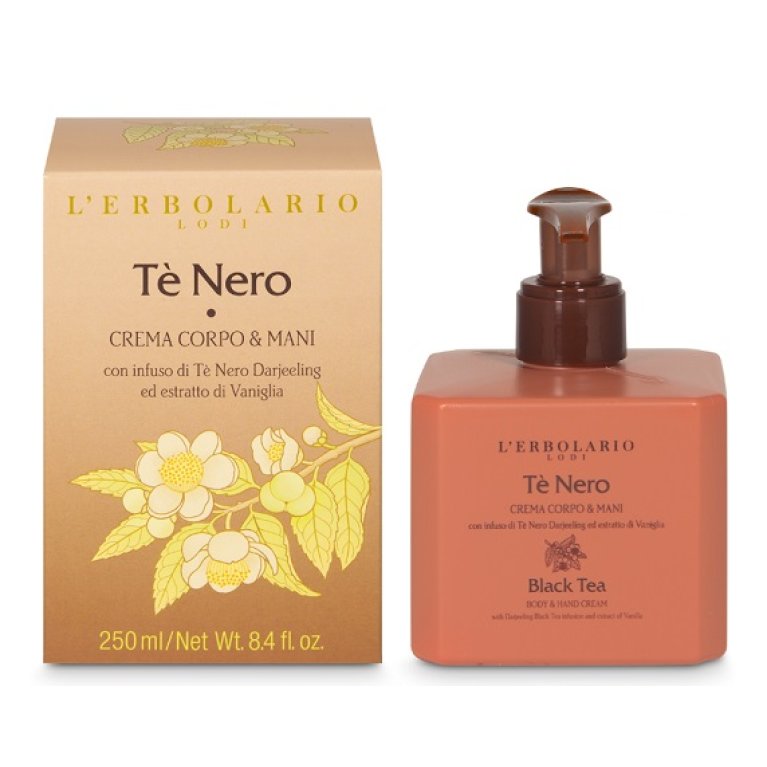 Tè Nero Crema Corpo e Mani L'Erbolario - 250 ml