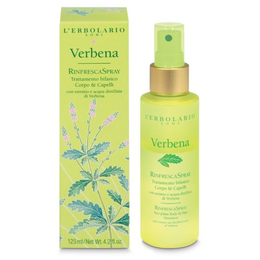 Verbena Rinfrescaspray L'Erbolario - spray bifasico per corpo e capelli - 125 ml