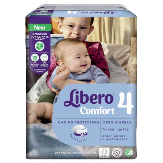 Libero Comfort Taglia 4 - da 7 a 12 kg - 26 pannolini
