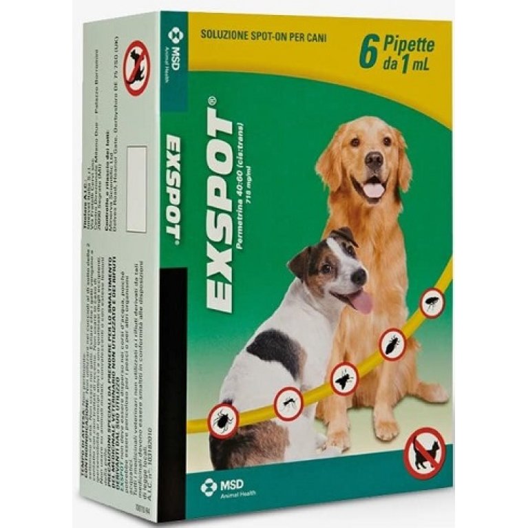 Exspot 6 pipette 1 ml - pipette antiparassitarie per cani 