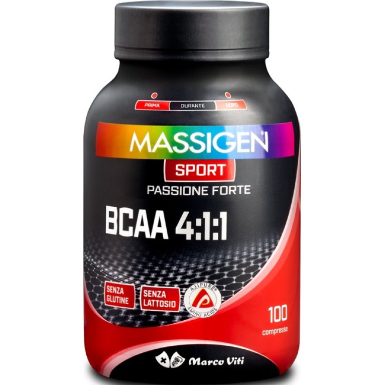 Aminoacidi Ramificati BCAA 4:1:1 Ajipure - Massigen Sport - 100 compresse