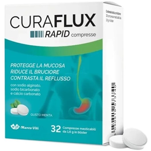 Curaflux Rapid - 32 compresse masticabili contro il reflusso