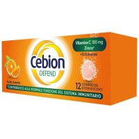 Cebion Defend - con Vitamina C, Zinco ed Echinacea - 12 compresse effervescenti