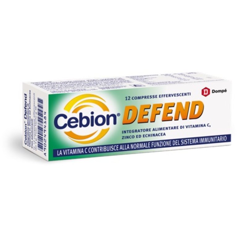 Cebion Defend - con Vitamina C, Zinco ed Echinacea - 12 compresse effervescenti