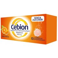 Cebion effervescente Arancia Senza Zucchero - integratore di Vitamina C - 10 compresse effervescenti