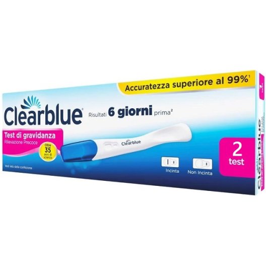 Clearblue test di gravidanza rilevazione precoce - 6 giorni prima - 2 test