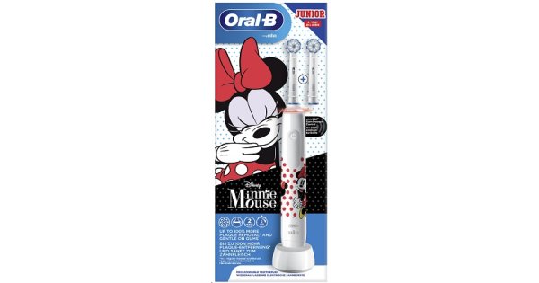 Oral-B Junior Minnie Spazzolino Elettrico Ricaricabile Bambini + 1 Testina  Di Ricambio