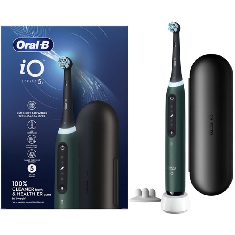 Oral B spazzolino elettrico iO 5 s + 1 testina - Verde