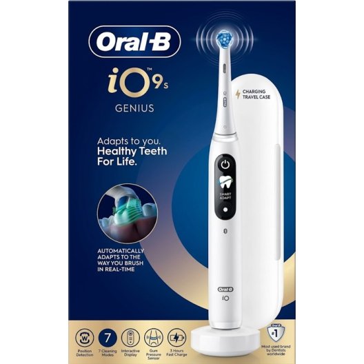 Oral B spazzolino elettrico iO 9 s + 2 testine - bianco