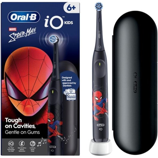 Oral B spazzolino elettrico iO Kids - Spiderman Marvel + 1 testina e custodia viaggio