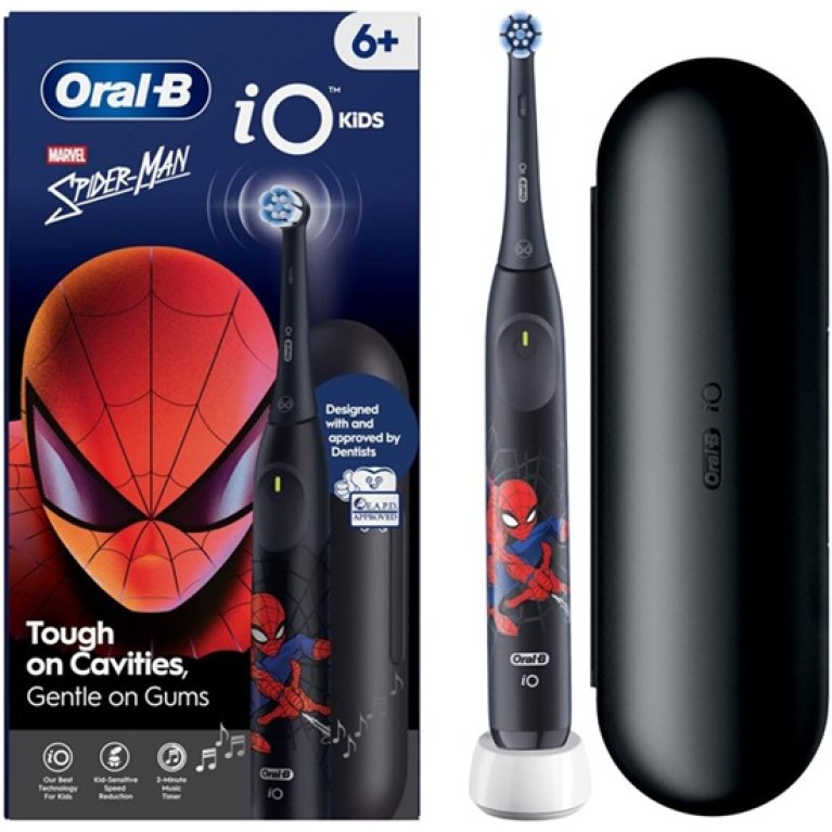 Oral B spazzolino elettrico iO Kids - Spiderman Marvel + 1 testina e custodia viaggio