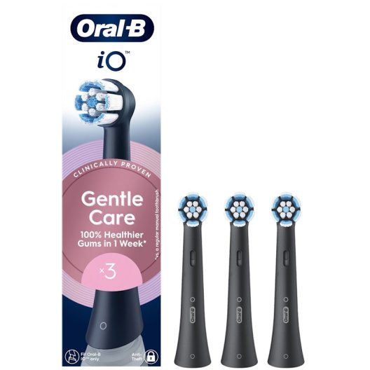 Oral B testine di ricambio iO Gentle Care - 3 testine nere
