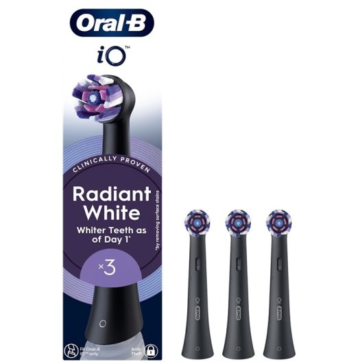 Oral B testine di ricambio iO Radiant White - 3 testine nere