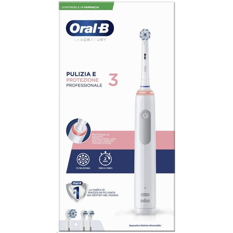 Oral B spazzolino elettrico Pro 3 + 3 testine - Bianco