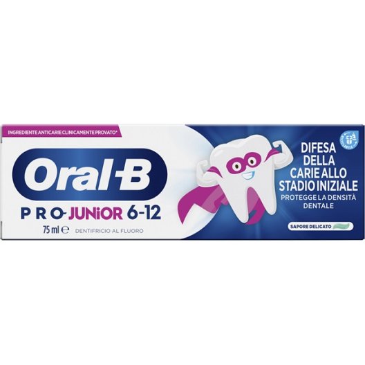 Oral B dentifricio Pro-Junior - per bambini dai 6 ai 12 anni - 75 ml con fluoro