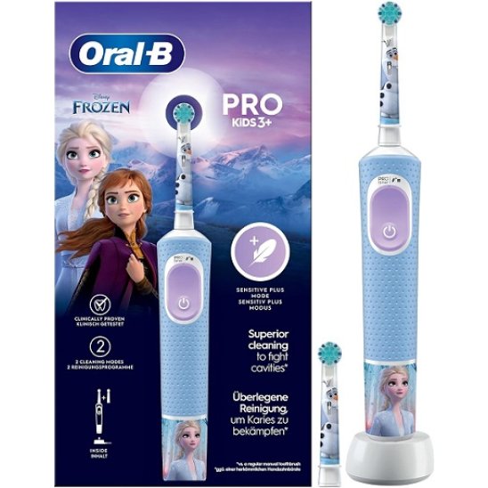 Oral B spazzolino elettrico Frozen per bambini dai 3 anni + 1 testina di ricambio