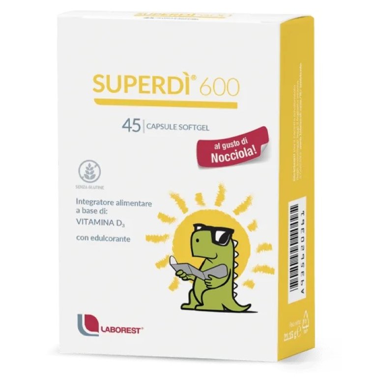 Superdì 600 Vitamina D3 45 Capsule Softgel - Integratore Ossa e Sistema Immunitario