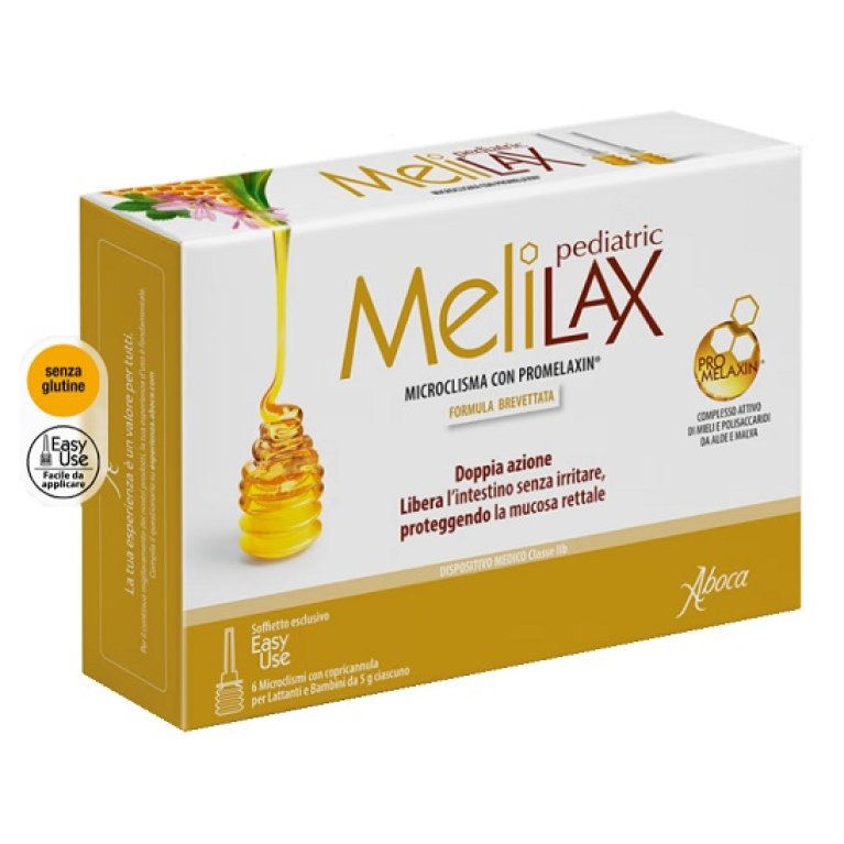 Melilax Pediatric microclismi con miele per bambini - 6 microclismi