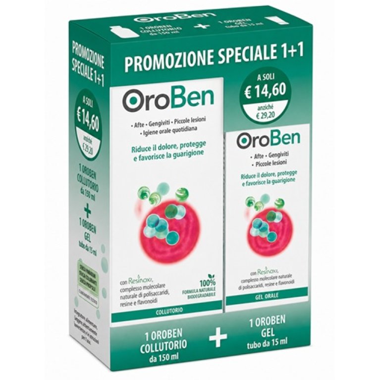 Oroben Collutorio + Gel 150 ml + 15 ml | Afte e Gengive