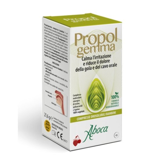 Propolgemma Bambini compresse orosolubili per il mal di gola 45 compresse gusto fragola-ciliegia