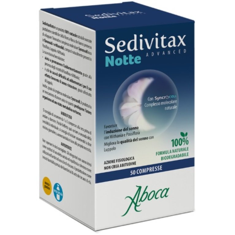 Sedivitax Notte Advanced - 50 compresse - Sonno sereno e ristoratore Sedivitax Notte Advanced - 50 compresse - Sonno sereno e ristoratore