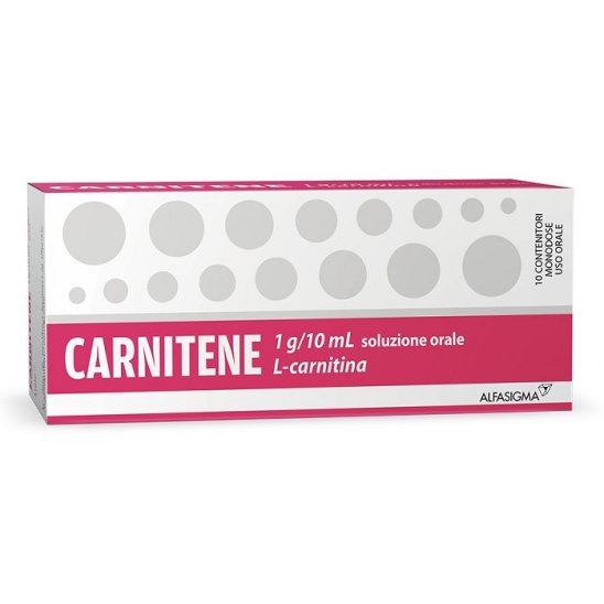 Carnitene flaconcini di L-Carnitina da 1 grammo - 10 flaconcini da 5 ml