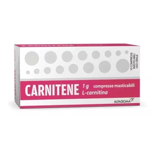 Carnitene - 1 grammo L-carnitina - 10 compresse masticabili Carnitene - 1 grammo L-carnitina - 10 compresse masticabili