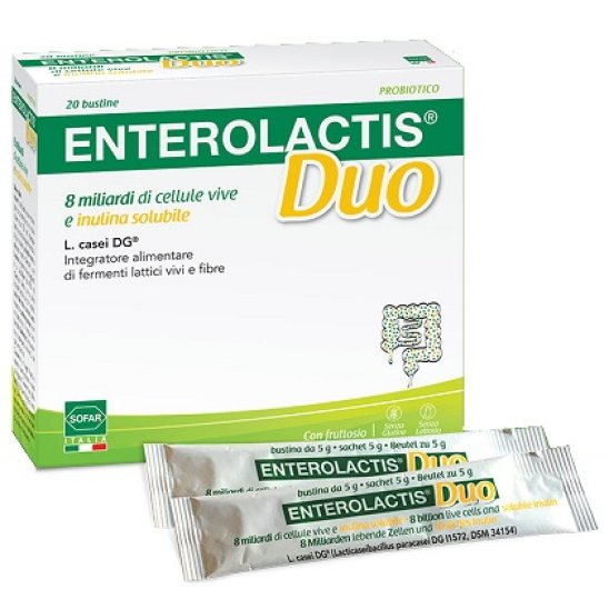 Enterolactis Duo integratore di fermenti lattici vivi e inulina - 20 buste