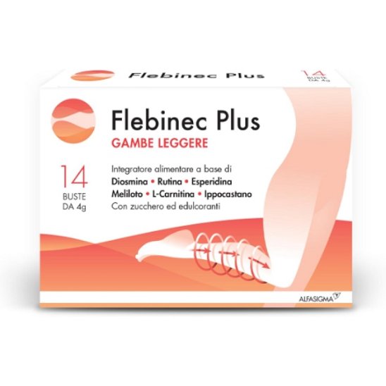 Flebinec Plus Gambe leggere - 14 buste - integratore per il microcircolo
