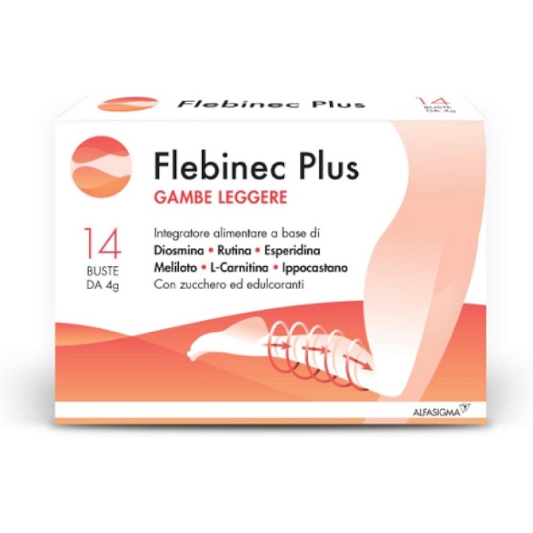 Flebinec Plus Gambe leggere - 14 buste - integratore per il microcircolo